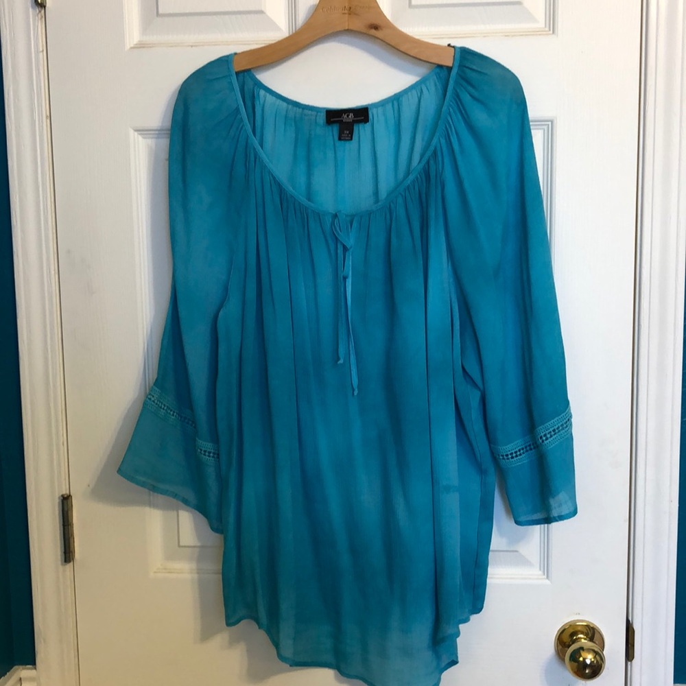 Size 3X AGB 3/4 sleeve blouse